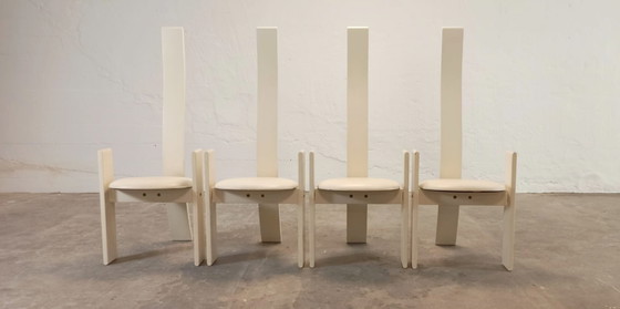 Image 1 of 4 x Vico Magistretti for Poggi Golem dining chairs