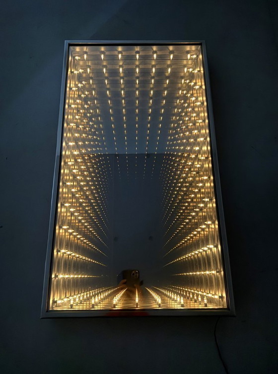 Image 1 of Infinity wall mirror illuminated mirror 1970-80's
