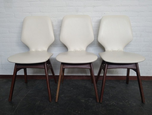 3x Chaises de salle à manger scandinaves Mid Century