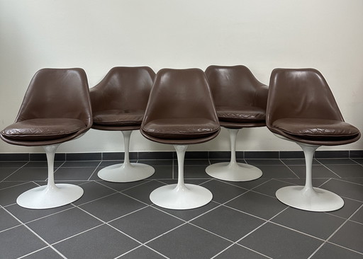 5x Knoll Tulip Chair By Eero Saarinen