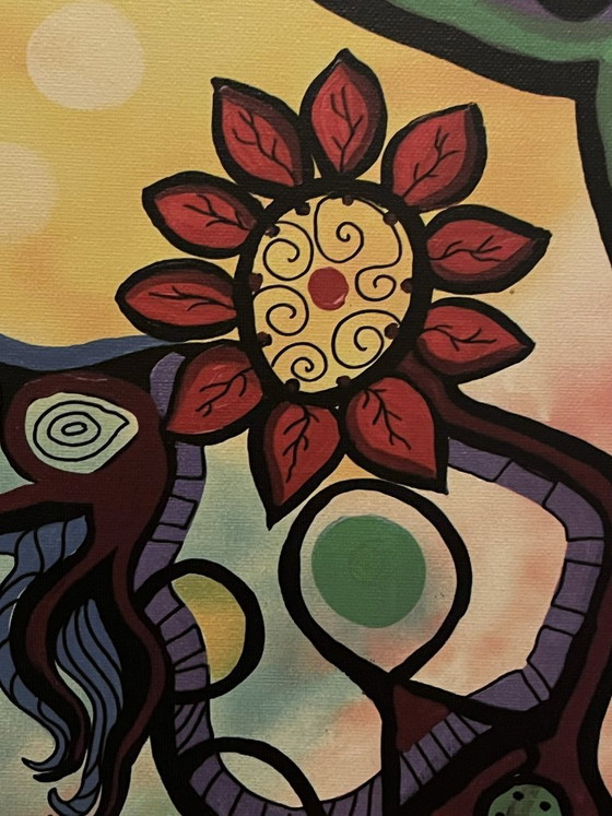 Beautiful and Cheerful Painting by Josien Broeren – Paintings & Drawings, Canvas (photo 3 of 5)