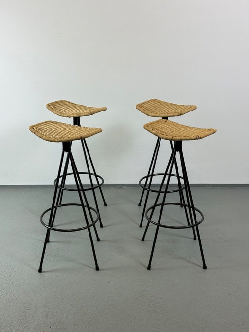 Taburetes de bar italianos de los años 60 (juego de 4)