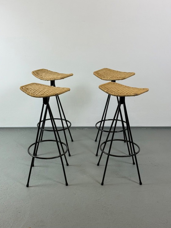 Image 1 of Taburetes de bar italianos de los años 60 (juego de 4)