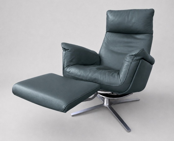 FSM Shelby Relaxfauteuil — Petrol Nappaleder – Verstelbare relaxstoel, Leather, Metal (photo 4 of 14)