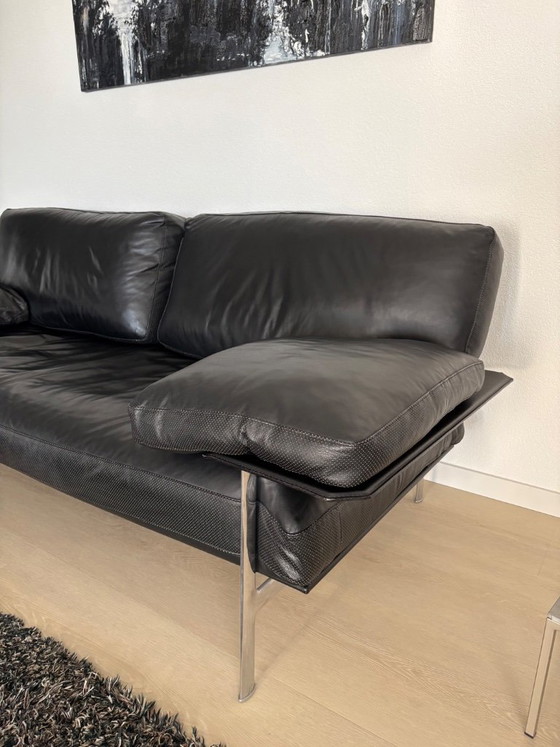 B&B Italia Diesis Sofa, Schwarzes Leder, 2,5-Sitzer. – 2 Sitzer Sofas, Leather (photo 2 of 5)