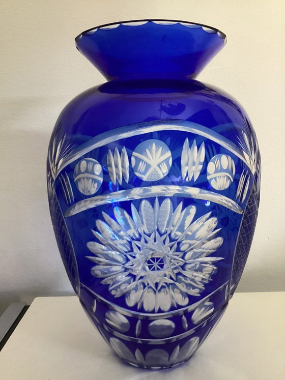 Art Deco Cobalt Glass Vase (photo 7 of 7)