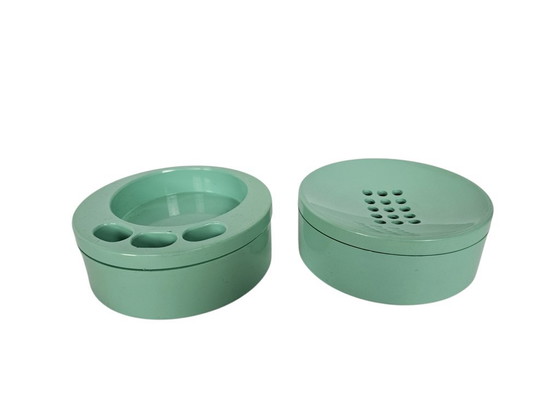 Gedy - Design Makio Hasuike - Zahnbürstenhalter/Seifenschale/Becher - Italien - 80er – Dekoration, Plastic (photo 5 of 5)