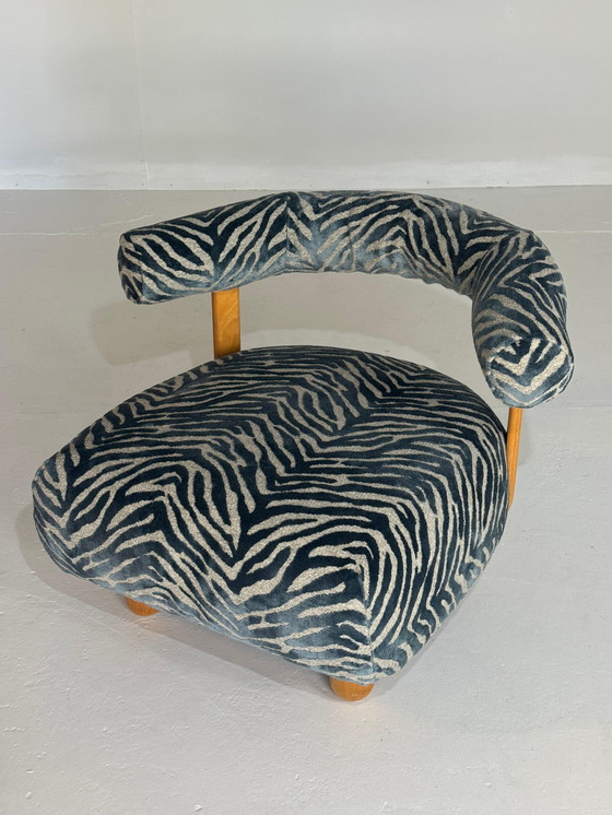 Image 1 of Armchair Big Pine in royal blue fabric