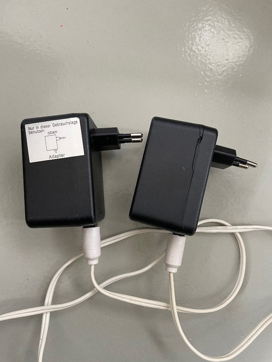 Image 1 of 2x vintage design LAMPS Belid blue PostModern 80s 90s retro