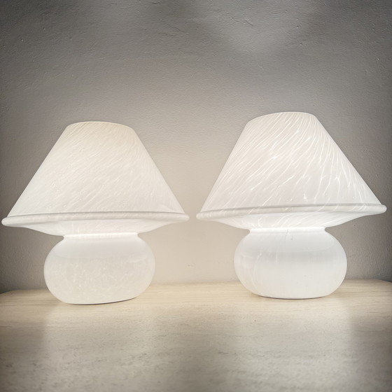 Image 1 of Limburg Glashütte Glass Table Lamp Mushroom, 1970's