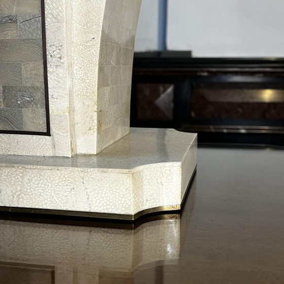 Hollywood Regency Lamp Base in Tessellated Stone & Brass Inlayby Maitland Smith, Usa, 1970s – Table lamps (photo 4 of 17)