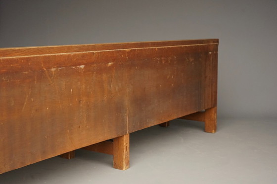 Image 1 of  Traditionalist Dutch Oak Bench in the style of Delft School. 1920s