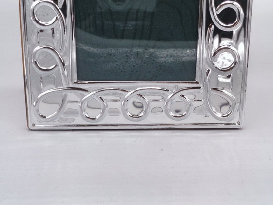 Image 1 of Silver plated metal frame, size for 9x13 photos