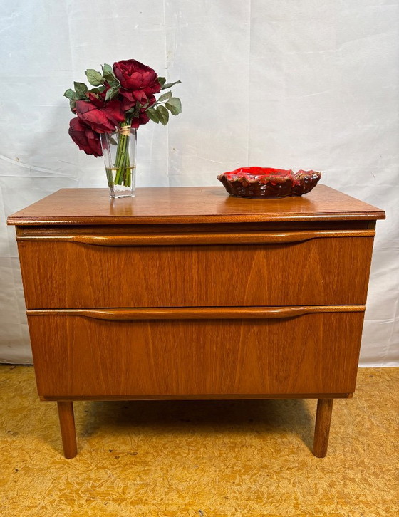 Meuble TV Vintage en Teck | Années 70 | Design Scandinave & Danois | Superbe Meuble Rétro Mid-Century en Teck (photo 8 of 8)