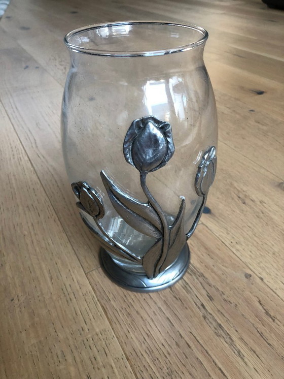 Image 1 of Pewter flower vase
