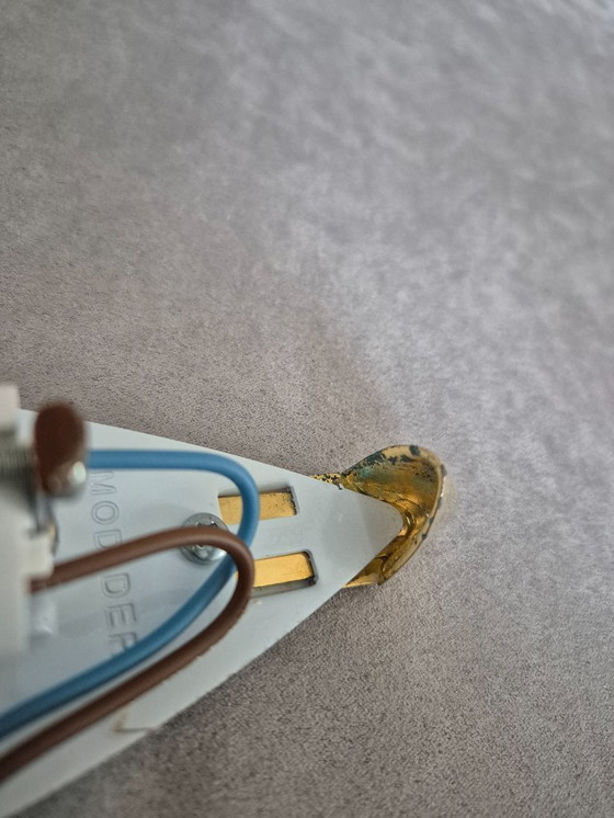 Image 1 of Coppia di lampade da parete vintage Näve Leuchten (1998) - Vetro smerigliato, dettagli in ottone, modello 1431