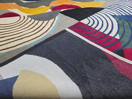 Handgeknüpfter Wollteppich – Komposition von Sonia Delaunay, 1955, Moderner Art-Deco-Stil – Teppiche & Läufer (photo 5 of 10)