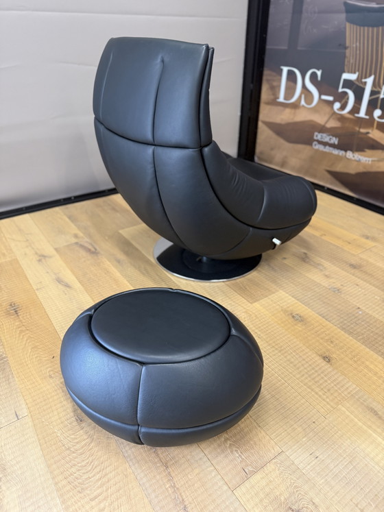 De Sede 166 Armchair with Ottoman Black Leather (photo 15 of 15)