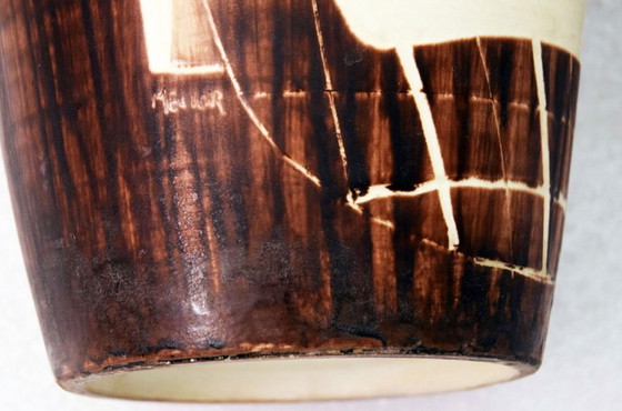 Image 1 of Large Ceramic Vase with Engraved Decoration from Faenza, 1970s