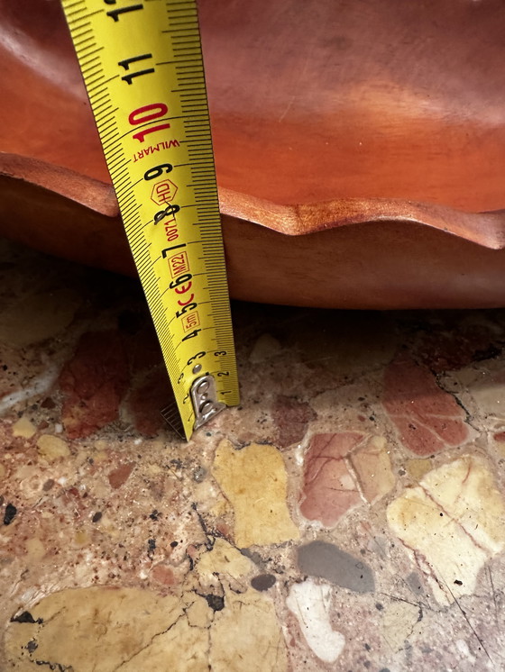 Image 1 of Vintage Reddish Carved Wooden Bowl/Empty Tray - 41/25/H 8 Cm