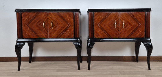 Image 1 of Art Deco bedside tables "Vanity" from the land of the sun (Castrocaro Terme)