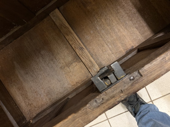 Image 1 of 18th-century Dutch blanket chest with key and antique lock