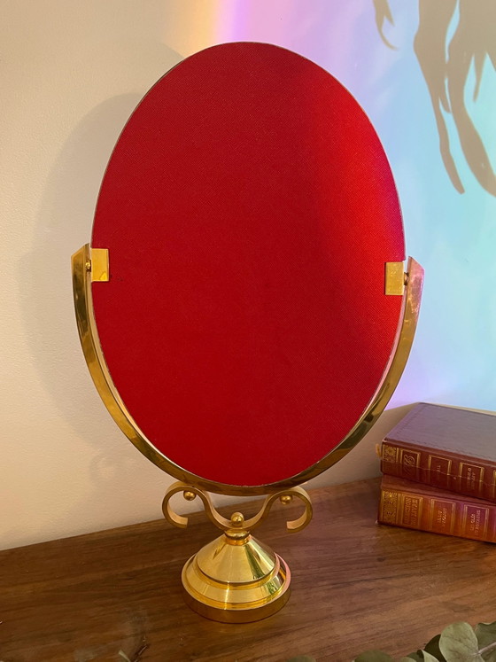 Vintage vergulde Cheval Spiegel (photo 3 of 4)