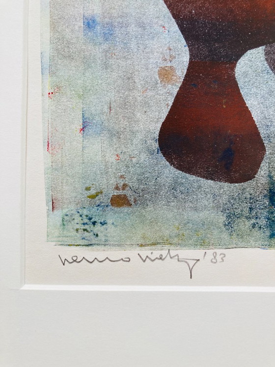 Image 1 of Linoleografia astratta vintage - anni '80