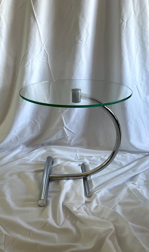 Vintage IKEA 'RY' Bijzettafel – Tord Björklund (1989) – Chroom & Glas – Chrome