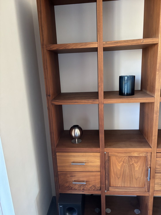 Image 1 of Boeken-, vakken-, wandkast notenhout 