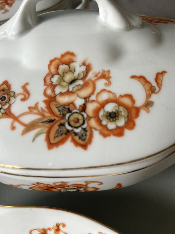 Vintage A. Jungerhans Rotterdam 5-Delige Serveerset Met Bloemendecor – Servies, Porcelain (photo 4 of 8)