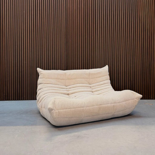 Ligne Roset Togo Canapé deux places | Velours côtelé beige – 2 zitsbanken, Other