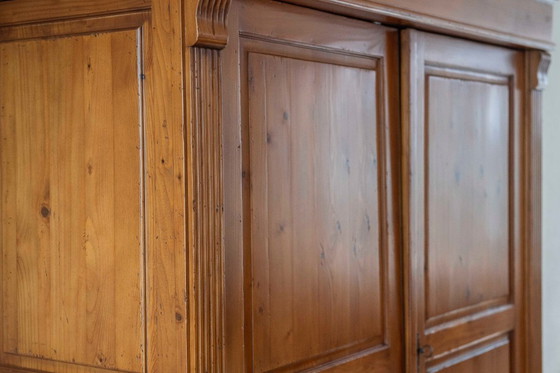 Image 1 of pine wood wardrobe with plenty of storage space