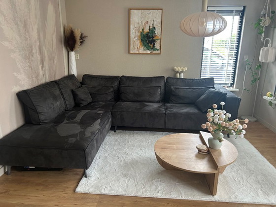 Grijze hoekbank van textiel, Hoekbanken, Modern (foto 3 van 5)