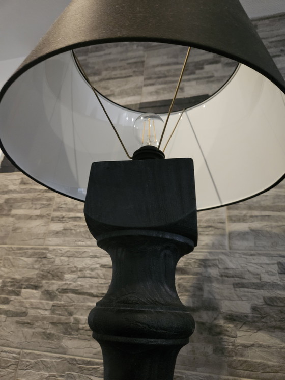 Image 1 of Lámpara de pie XXL sólida y de alta calidad en estilo balaustre | Madera noble