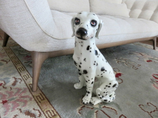 Très grande céramique representant un dalmatien, Italie 1960 - 1970