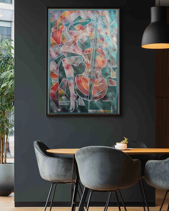 Image 1 of Jazz A1437 - abstract portrait painting