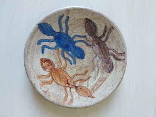 Dolores Porras Plat avec créatures marines
