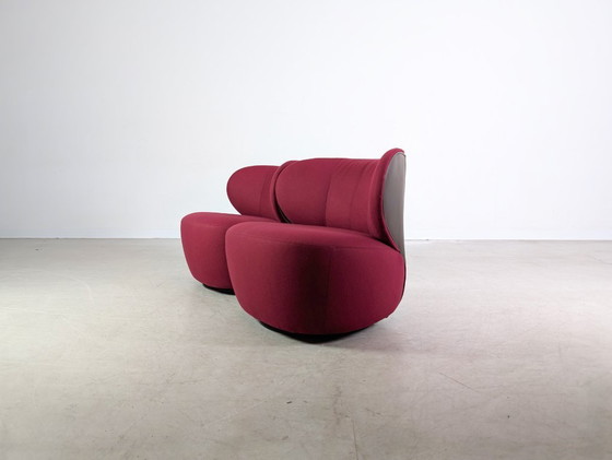 Image 1 of 2 fauteuils Walter Knoll originaux, tissu EOOS, motif violet