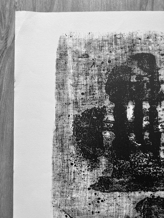 Image 1 of Zeefdruk Wim Motz - Nacht over Japan