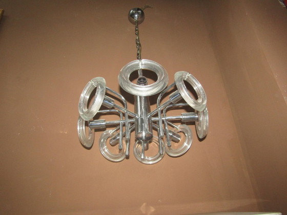 Image 1 of lampadario vintage dischi cristallo