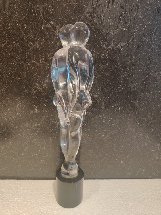 Image 1 of Renato Anatra eine hohe Glasskulptur: Zwei Liebende, Vetri Artistici, Murano, 1980