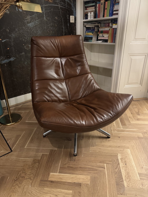 Image 1 of Fauteuil Reflex HE design cuir cognac