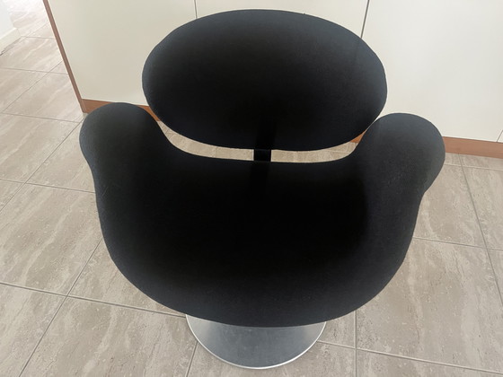 Image 1 of 2x Artifort Little Tulip negro tapizado