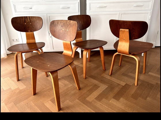 Image 1 of Sedie da pranzo Pastoe SB02 di Cees Braakman - Set di 4 sedie