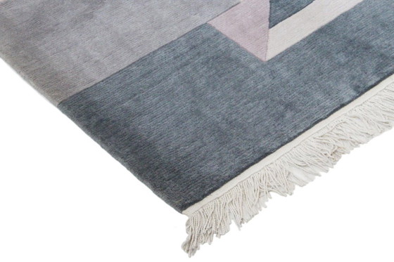 Original Modern Designer Highland Wool Rug Nepal 290 x 203 cm, Rugs & carpets, Blue (photo 4 of 8)