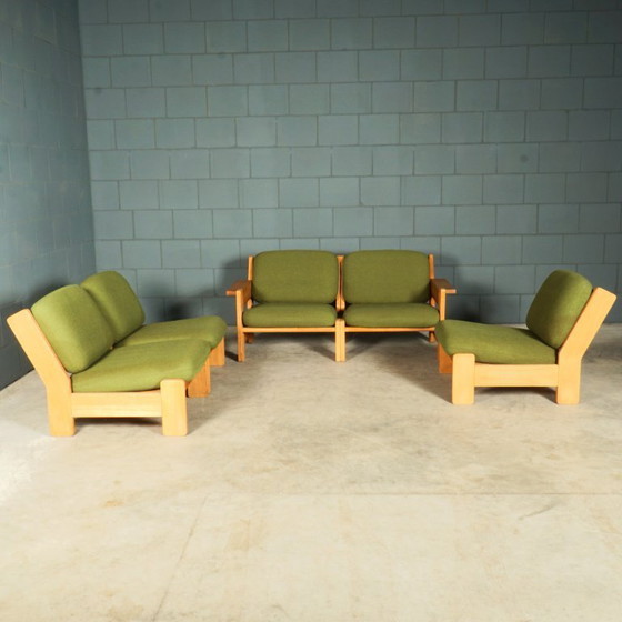 Image 1 of Salon/groupe de sièges modulable vintage – vert – années 1970