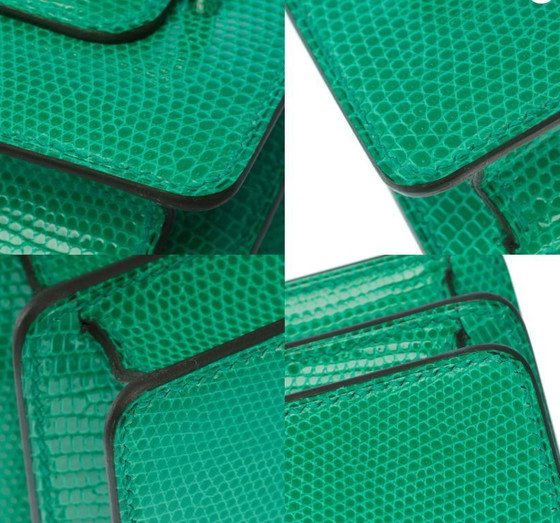 Image 1 of Borsa Hermes Roulis in Cuirs Exotiques Vert - 101528