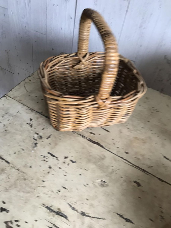 Rotan manden, jaren 60, set van 3 – Decoratieve objecten, Rieten (photo 8 of 11)