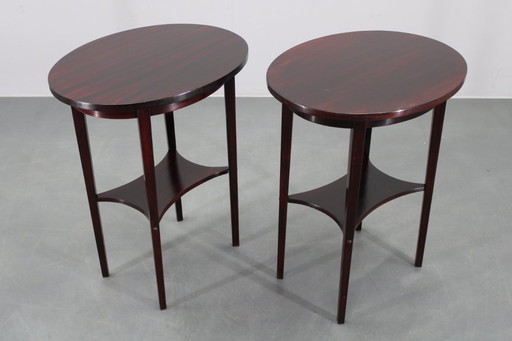 1930s Pair of Restored Thonet Side Tables No. 206 , Czechoslovakia